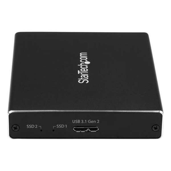 StarTech.com Dubbele sleuf schijfbehuizing voor M.2 NGFF SATA SSDs USB 3.1 (10Gbps) RAID