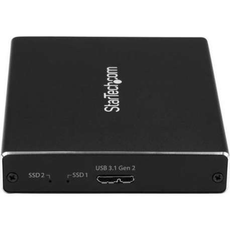 StarTech.com Dubbele sleuf schijfbehuizing voor M.2 NGFF SATA SSDs USB 3.1 (10Gbps) RAID