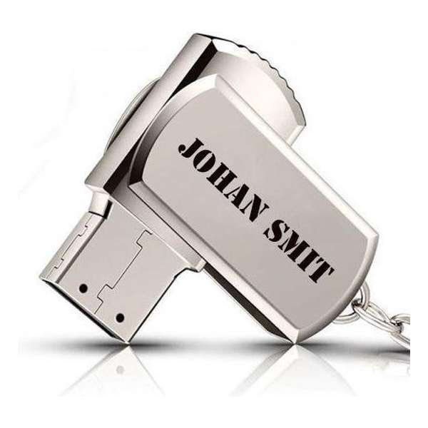 Metaal twister usb stick met naam