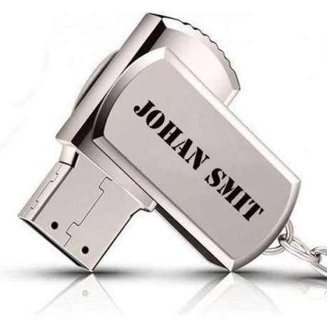 Metaal twister usb stick met naam
