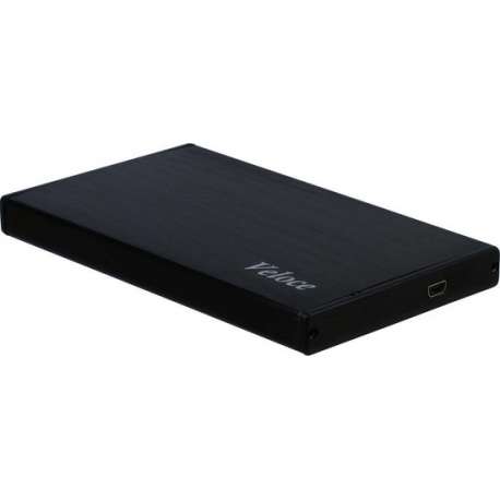 Inter-Tech Veloce GD-25612 2.5'' Zwart Stroomvoorziening via USB
