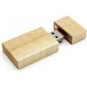 Rechthoek hout usb stick 8gb -1 jaar garantie – A graden klasse chip