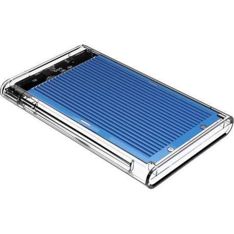 ORICO 2.5 inch harde schijf behuizing - transparant/aluminium - blauw