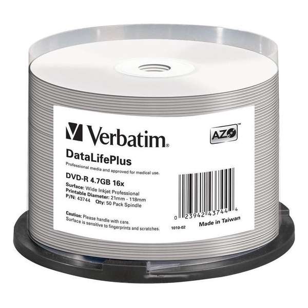 Verbatim DVD-R AZO 4.7GB 16X SP WIDE PRINTABLE SUR - Rohling