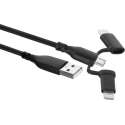 Ewent EW1376 USB-kabel 1 m USB A Micro-USB A Zwart