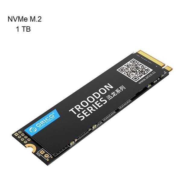 Orico M.2 NVMe interne SSD 2280 - 1TB - Troodon serie - 3D NAND flash - Zwart Orico M.2 NVMe interne SSD 2280 - 1TB - Troodon serie - 3D NAND flash - Zwart
