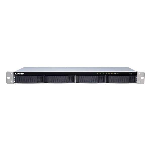 4-Bay quad-core 1.7 GHz short-depth rackmount NAS with 100W power supply 2GB DDR3 SODIMM RAM