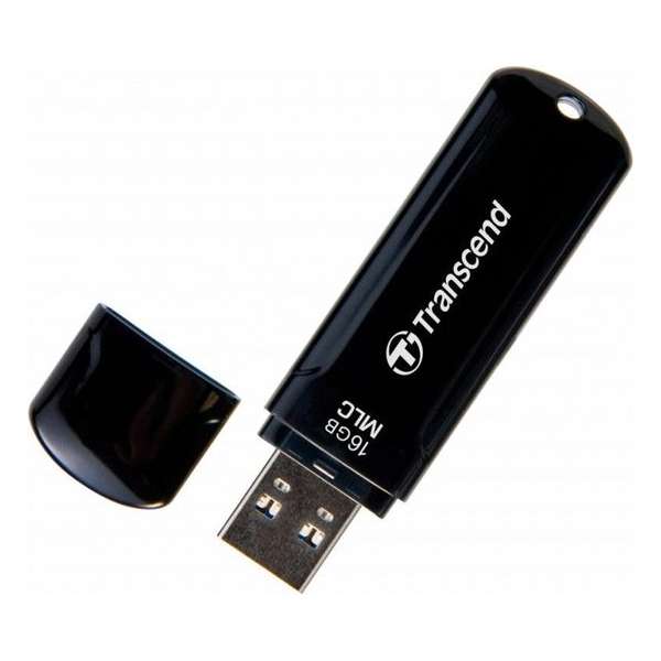 Transcend JetFlash 750, 16GB 16GB USB 3.0 Zwart USB flash drive