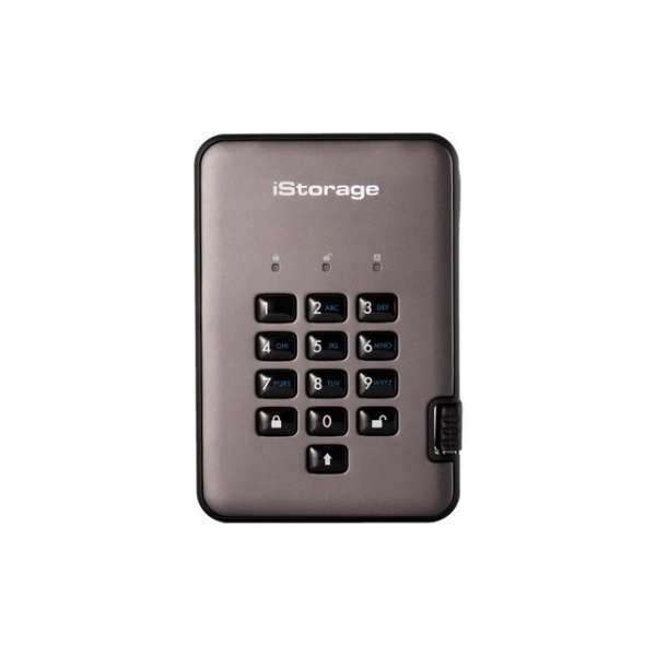 iStorage diskAshur PRO2 externe harde schijf 2000 GB Zwart, Grafiet