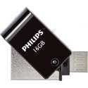 Philips 2 in 1 black 16gb otg microusb + usb 2.0
