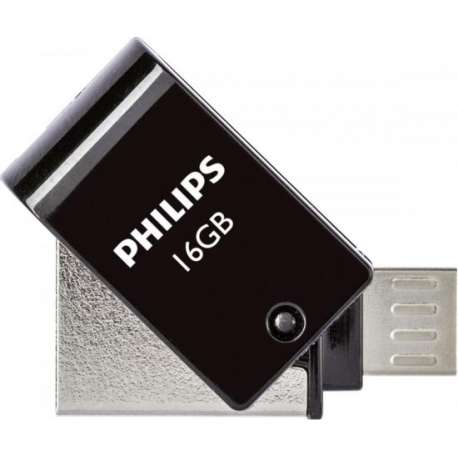 Philips 2 in 1 black 16gb otg microusb + usb 2.0