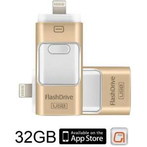 DrPhone Flashdrive 32 GB USB Stick iPhone / iPad / Samsung USB Stick - Micro USB Naar USB Type A - Geheugenstick Data