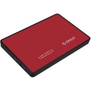 Orico HDD behuizing voor 2,5'' SATA HDD/SSD - USB3.0 (Micro USB) / kunststof / rood