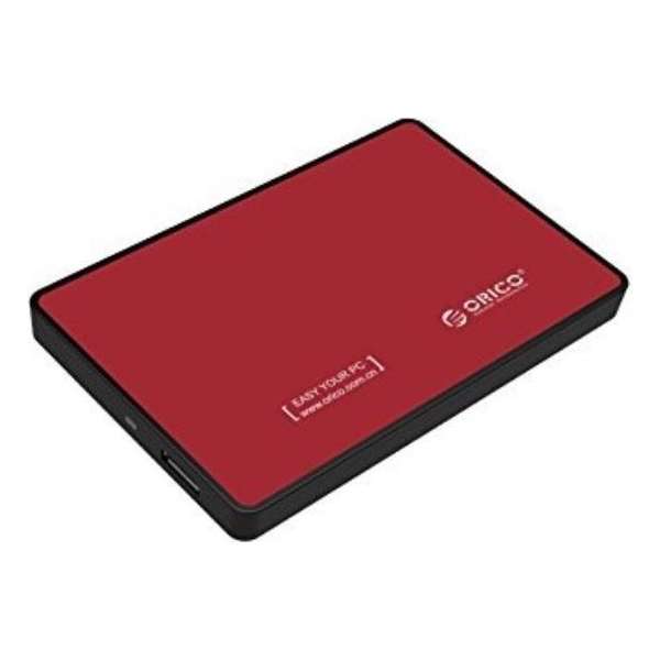 Orico HDD behuizing voor 2,5'' SATA HDD/SSD - USB3.0 (Micro USB) / kunststof / rood
