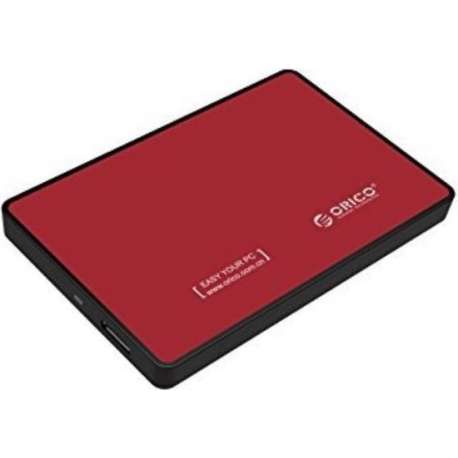 Orico HDD behuizing voor 2,5'' SATA HDD/SSD - USB3.0 (Micro USB) / kunststof / rood