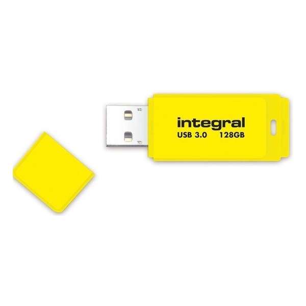 Integral NEON 3.0 USB flash drive 128 GB USB Type-A 3.2 Gen 1 (3.1 Gen 1) Geel