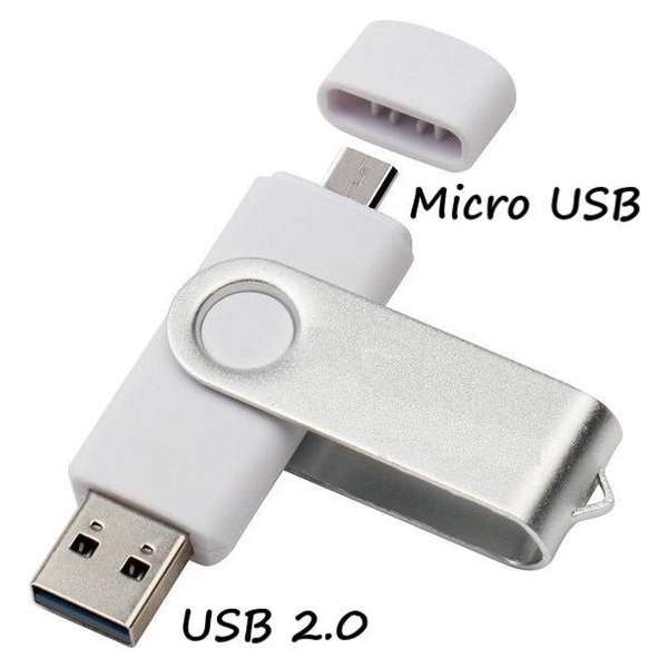 Micro USB + USB Stick 64GB Switch (Wit)