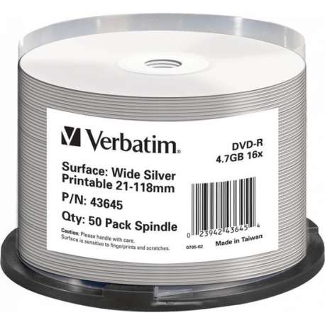 Verbatim DVD-R AZO 4.7GB 16X WIDE PRINTABLE - Rohling