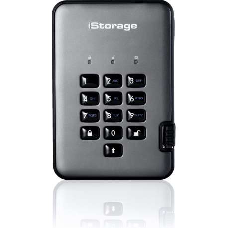 iStorage diskAshur PRO2 externe harde schijf 3000 GB Zwart, Grafiet