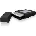 Fantec 1816 case voor opslagstations Opbergmap/sleeve Silicone Zwart