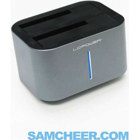 LC-Power LC-DOCK-U3-IV basisstation voor opslagstations USB 3.2 Gen 1 (3.1 Gen 1) Type-B Antraciet, Zwart
