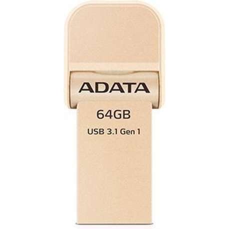ADATA AI920, 64GB USB flash drive USB Type-A / Lightning 3.2 Gen 1 (3.1 Gen 1) Goud