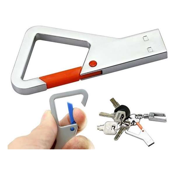 Sleutelhanger metaal usb stick 8gb