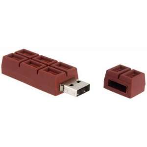 Chocolade usb stick 8GB - A graden klasse chip - 1 jaar garantie