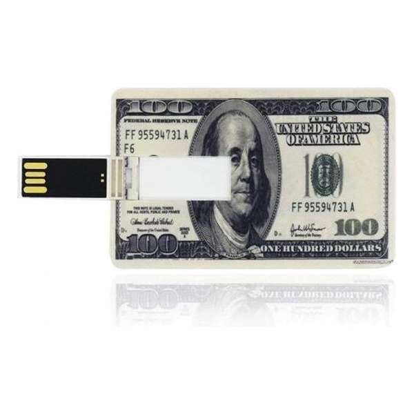 100 dollar creditcard USB stick 8GB -1 jaar garantie – A graden klasse chip 100 dollar creditcard USB stick 8GB -1 jaar garantie – A graden klasse chip