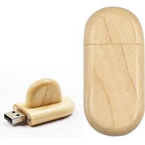 Hout met dop usb stick 32GB