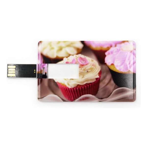 Creditcard USB Stick 32GB. Cupcakes