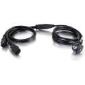 C2G Power Cord Splitter - Power splitter (250 VAC) - CEE 7/7 (SCHUKO) (M)