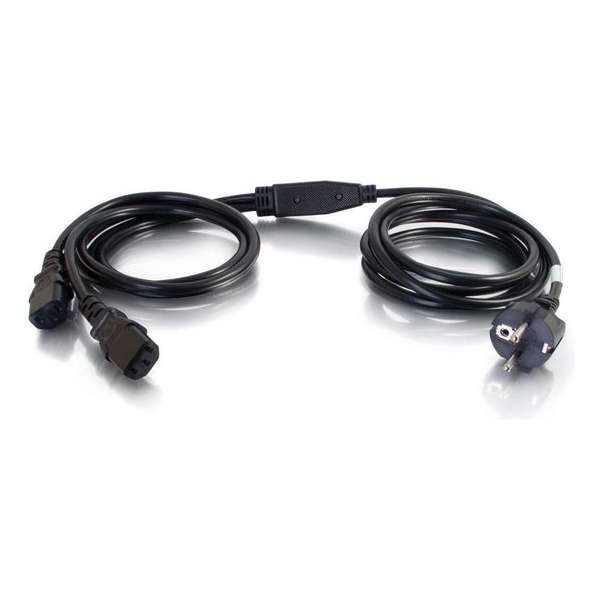 C2G Power Cord Splitter - Power splitter (250 VAC) - CEE 7/7 (SCHUKO) (M)