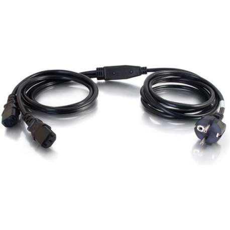 C2G Power Cord Splitter - Power splitter (250 VAC) - CEE 7/7 (SCHUKO) (M)