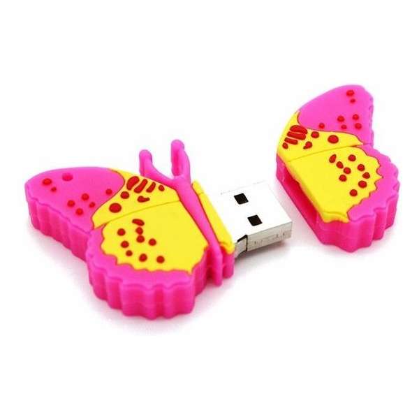 Vlinder usb stick 8gb -1 jaar garantie – A graden klasse chip