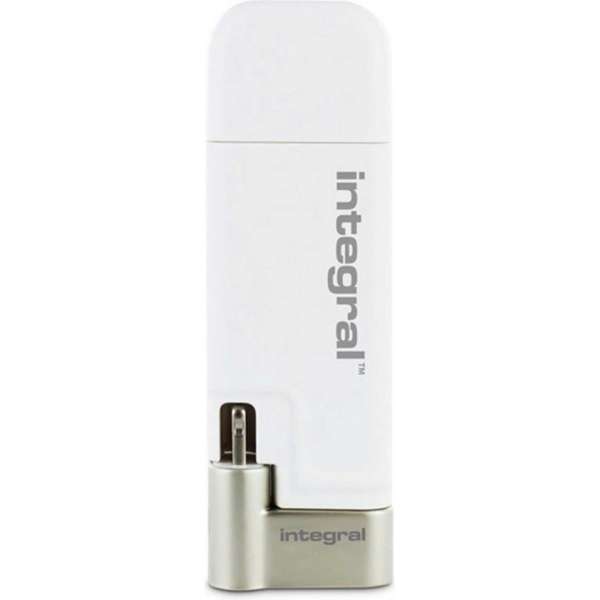 Integral ISHUTTLE USB flash drive 16 GB USB Type-A / Lightning 3.2 Gen 1 (3.1 Gen 1) Wit