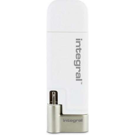 Integral ISHUTTLE USB flash drive 16 GB USB Type-A / Lightning 3.2 Gen 1 (3.1 Gen 1) Wit
