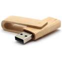 Uitklap hout usb stick 16gb -1 jaar garantie – A graden klasse chip - bamboe twister