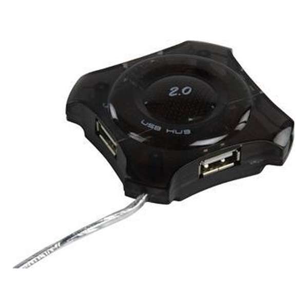 basicXL - 4-Poorts USB Hub - Zwart