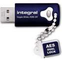 Integral 8GB Crypto Dual 8GB USB 3.0 Blauw USB flash drive