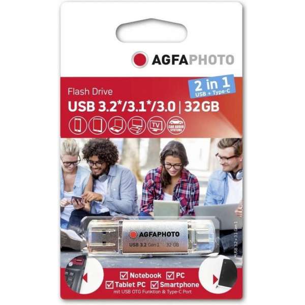 Agfa Photo usb 3.0 2in1 32gb usb-typec