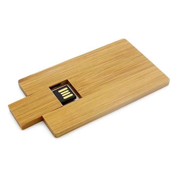 Hout creditcard usb stick 64gb