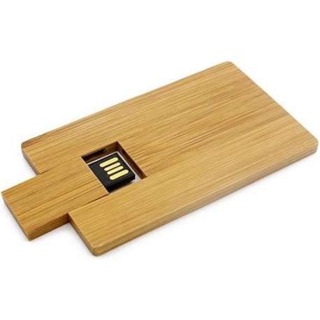 Hout creditcard usb stick 64gb