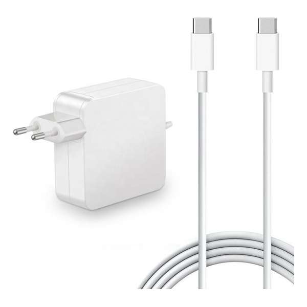 USB-C Macbook Oplader 87W + GRATIS USB-C kabel - Macbok Air 13" 2018-2020 - Macbook Pro 15" en 16"
