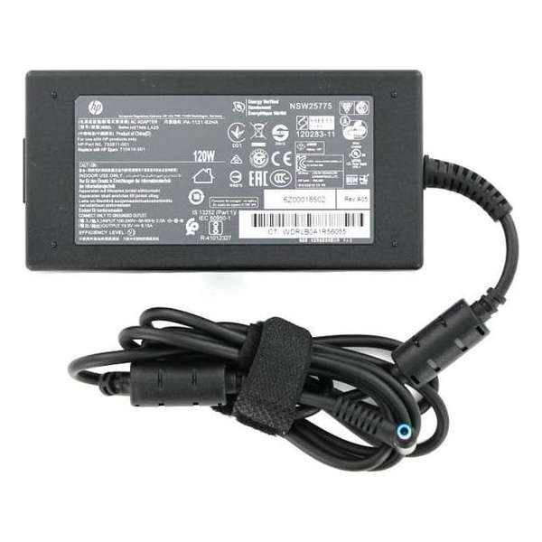HP 120W Laptop Adapter 19.5V 6.15A Blue Smart PIN