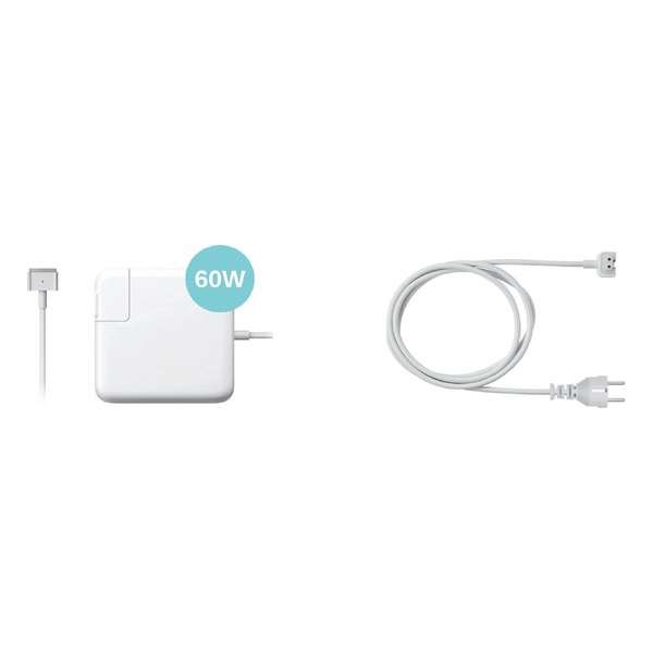 MacBook oplader A1425 A1502 (type MagSafe 2 60w) | A1435 MacBook Pro 13” Adapter Charger 60 watt inclusief gratis verlengkabel