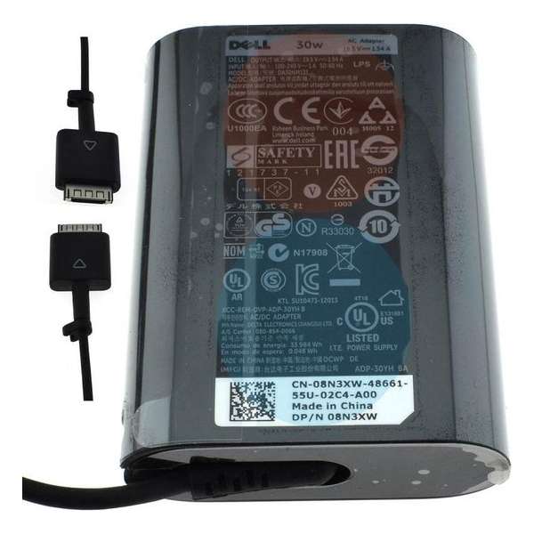 Dell 30W Laptop Tablet Adapter 19.5V 1.54A Flat PIN Origineel