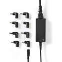 Nedis universele notebook lader 45W met 8 verwisselbare pluggen / zwart