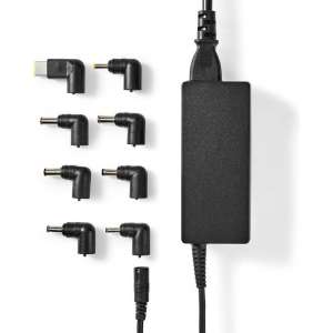 Nedis universele notebook lader 65W met 8 verwisselbare pluggen / zwart