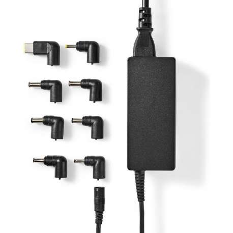 Nedis universele notebook lader 65W met 8 verwisselbare pluggen / zwart
